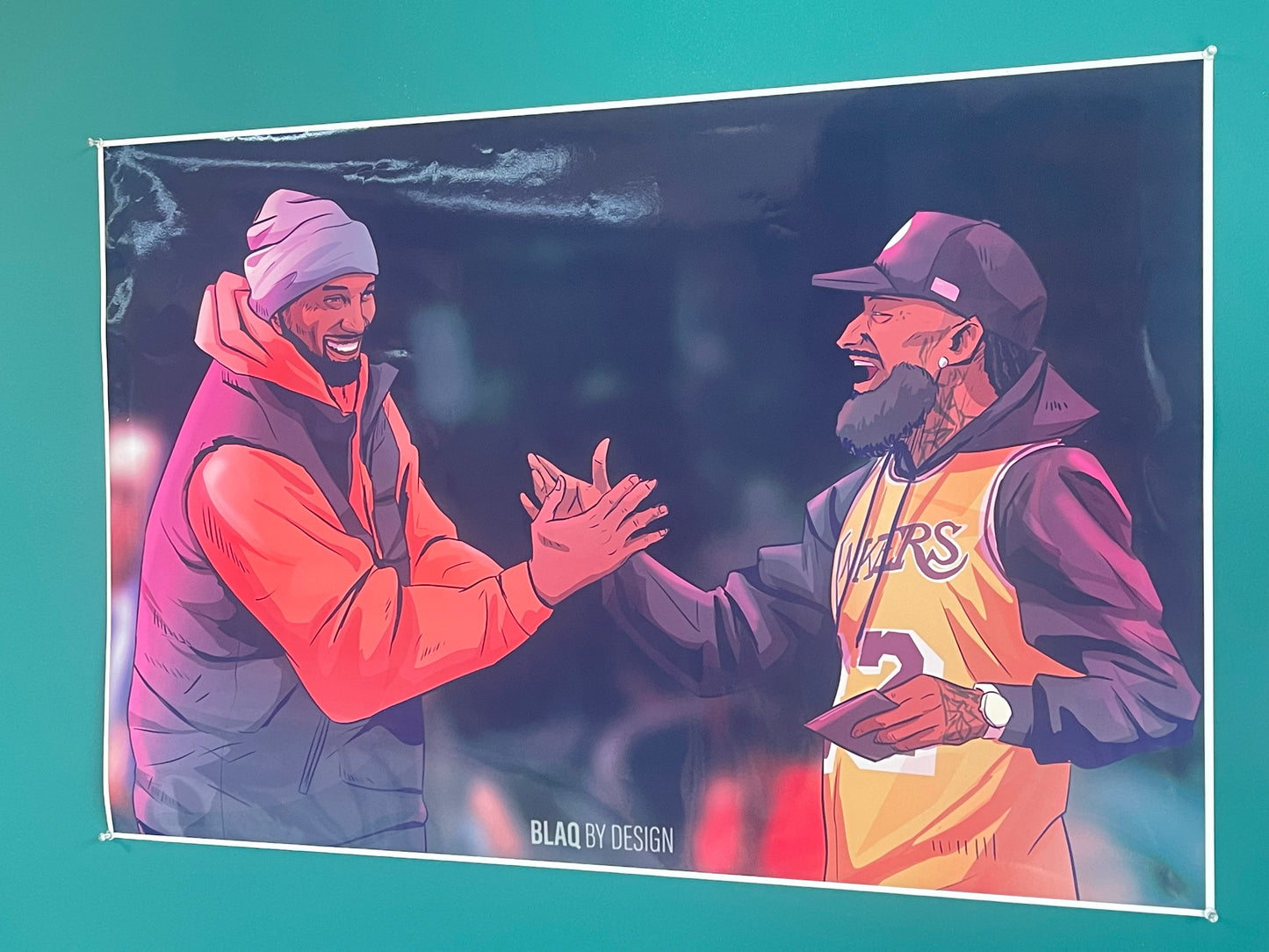 Nipsey x Kobe “Marathon Mentality” Poster 36 x 24 inches