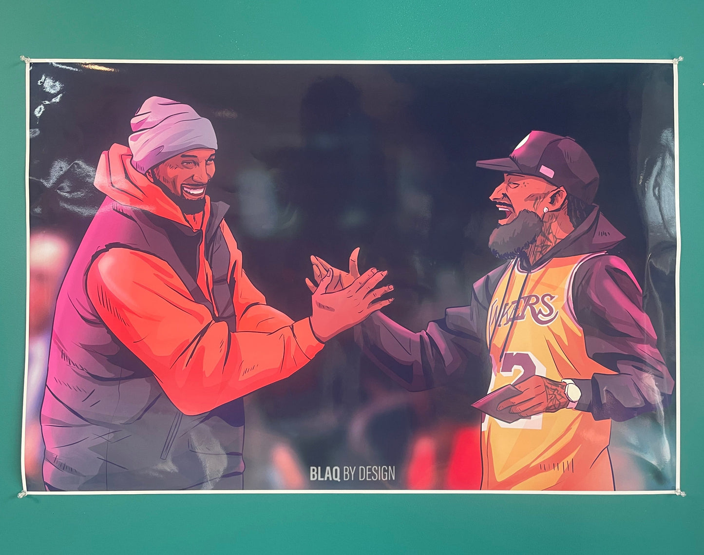 Nipsey x Kobe “Marathon Mentality” Poster 36 x 24 inches